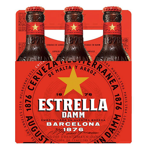 Estrella Damm Lager Beer 3x500ml Bottle