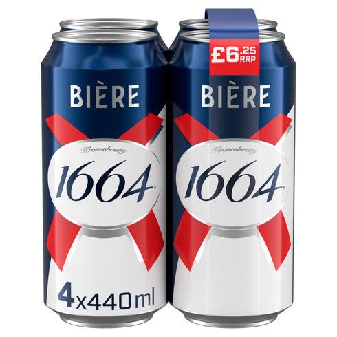 Kronenbourg 1664 Biere Beer Lager 4x440ml Cans