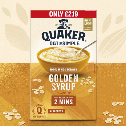 Quaker Oat So Simple Golden Syrup Porridge Sachets