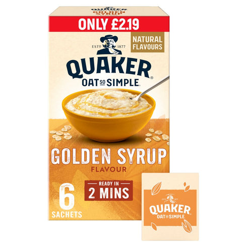 Quaker Oat So Simple Golden Syrup Porridge Sachets