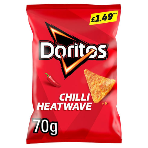 Doritos Chilli Heatwave Tortilla Chips A£1.25 RRP PMP 70g