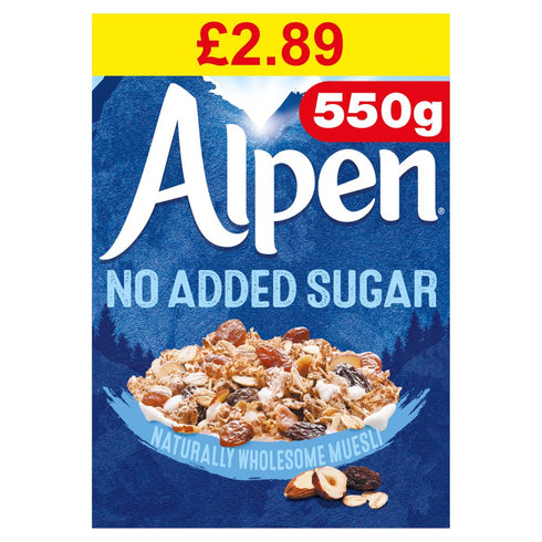 Alpen No Added Sugar 6x550g Case