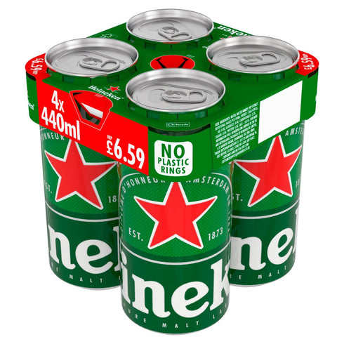Heineken Premium Lager Beer Can 4x440ml
