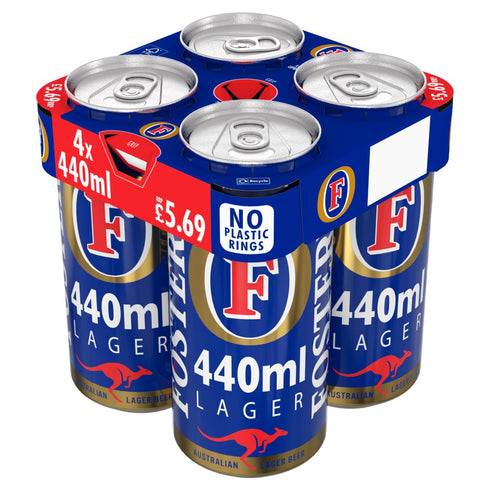 Foster's Lager Beer 3.7% ABV Multipack Can 4x440ml PMP £5.69