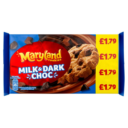 Maryland Cookies Milk & Dark Choc 180g