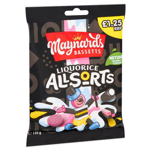 Maynards Bassetts Liquorice Allsorts Sweets Bag £1.25 PMP 130g