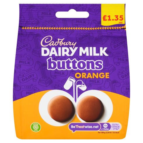 Cadbury Dairy Milk Orange Buttons Chocolate Bag £1.69 PMP 95g