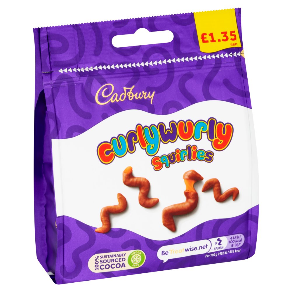 Cadbury Curly Wurly Squirlies Chocolate Bag 1 35 PMP 95g Kasa Beeston cadbury-curly-wurly-squirlies-chocolate-bag-1-35-pmp-95g-kasa-beeston