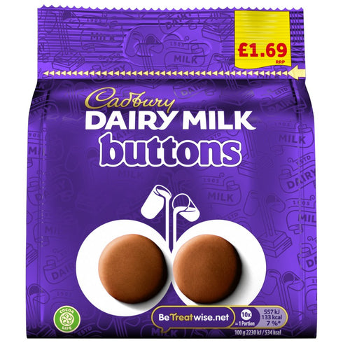 Cadbury Dairy Milk Buttons Chocolate Bag £1.69 PMP 95g