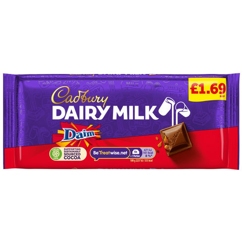 Cadbury Dairy Milk with Daim Chocolate Bar 120g