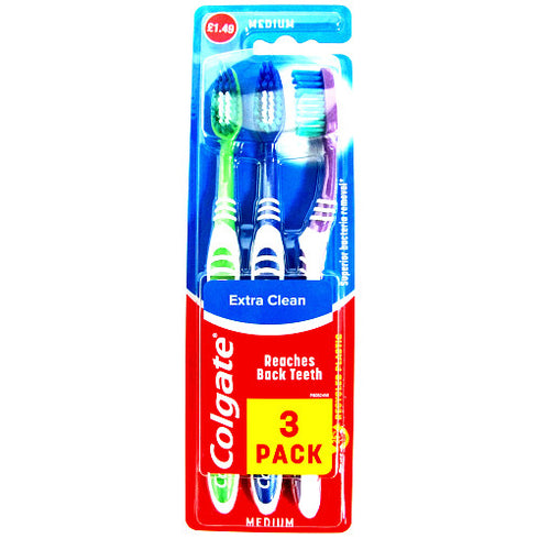 Colgate Tooth Brush Extra Clean 3pk
