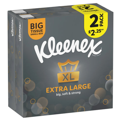 Kleenex Extra Large Tissues Compact Twin Pack