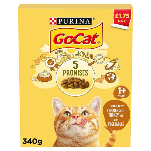 Go-Cat with Chicken, with Turkey and with Vegetables 1+ Year 340g