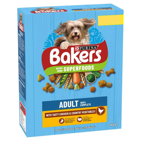 BAKERS ADULT Chicken with Vegetables Dry Dog Food 1kg