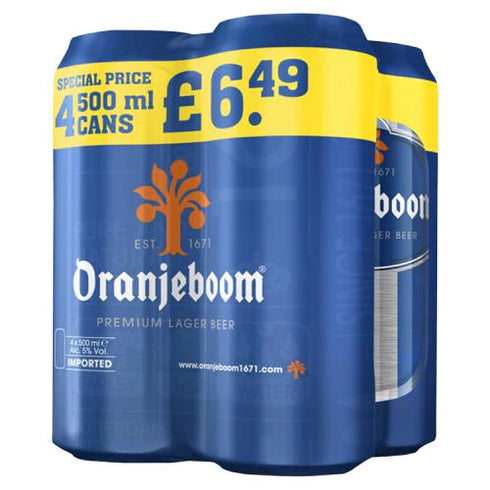 Oranjeboom Premium Lager Beer Original 4 x 500ml
