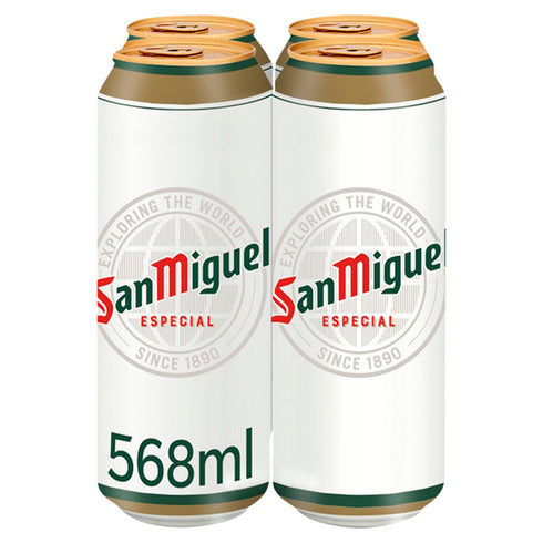 San Miguel Premium Lager Beer 4 x 568ml Pint Cans