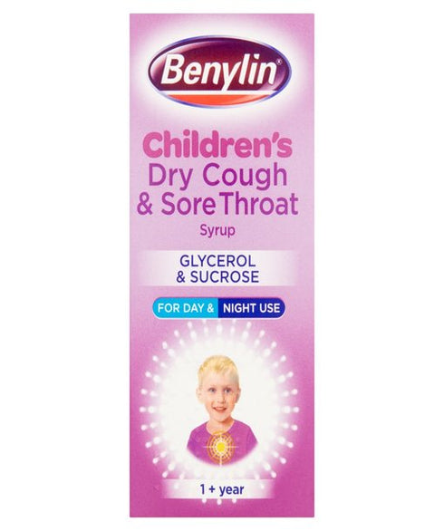 BenylinA Children's Dry Cough & Sore Throat Syrup 1+ Year 125ml