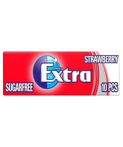 Extra Strawberry Chewing Gum Sugar Free 10 Pieces