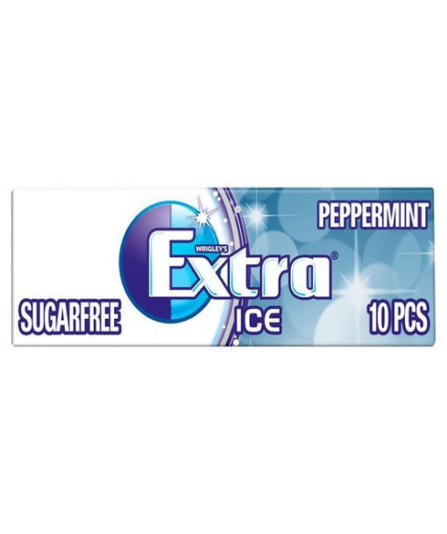 Extra Ice Peppermint Chewing Gum Sugar Free 10 Pieces