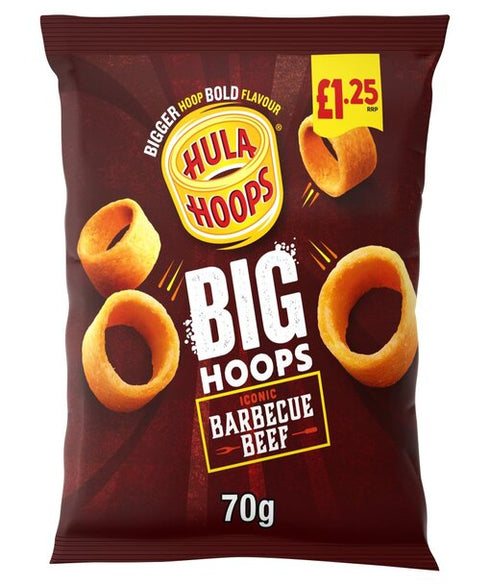 Toys & Games > Toys > Sports Toys > Fitness Toys > Hula Hoops Big Hoops BBQ Beef Flavour Potato Rings 80g
