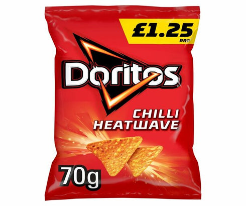 Doritos Chilli Heatwave Tortilla Chips A£1.25 RRP PMP 70g