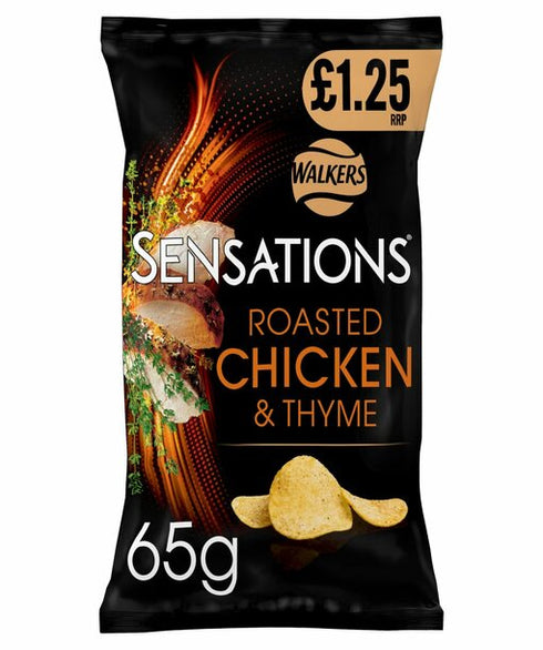 Walkers Sensations Roasted Chicken & Thyme Crisps £1.25 PMP 65g