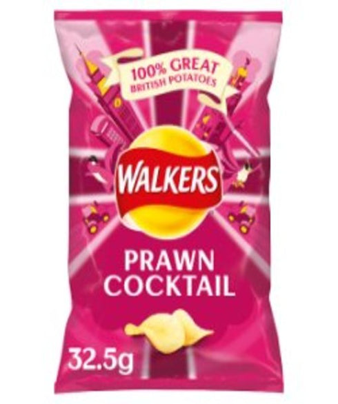 Walkers Prawn Cocktail Crisps 32.5g