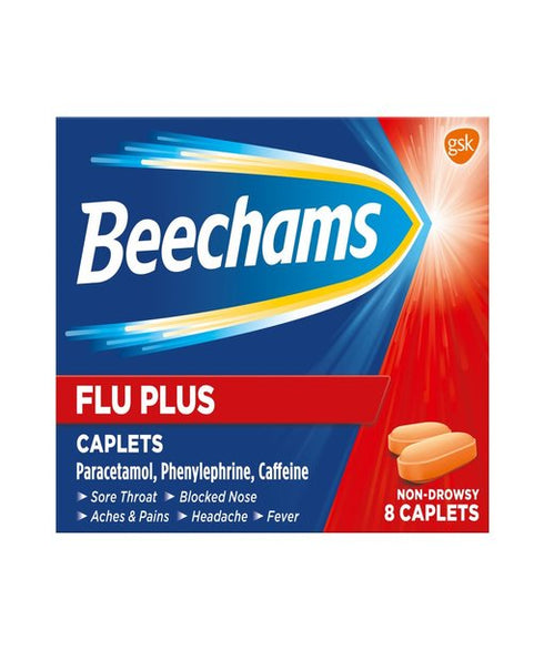 Beechams Flu Plus Cold and Flu Caplets 8s