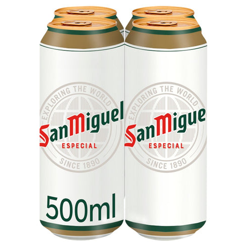 San Miguel Premium Lager Food, Beverages & Tobacco > Beverages > Alcoholic Beverages > Beer 4 x 500ml