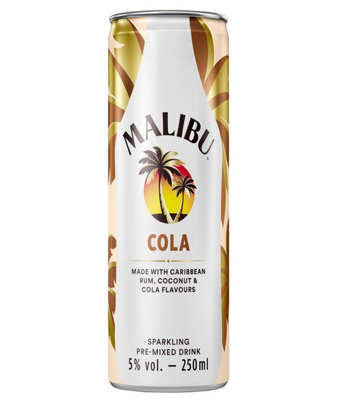 Malibu Cola Sparkling Pre-Mixed Drink 250ml