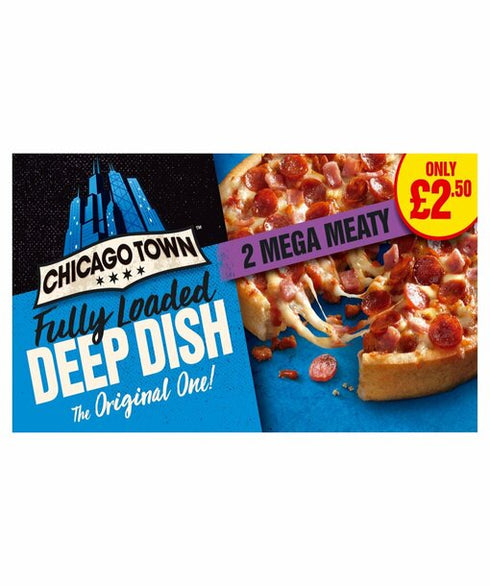 Chicago Town 2 Deep Dish Mega Meaty Mini Pizzas 2 A— 157g (PMP)