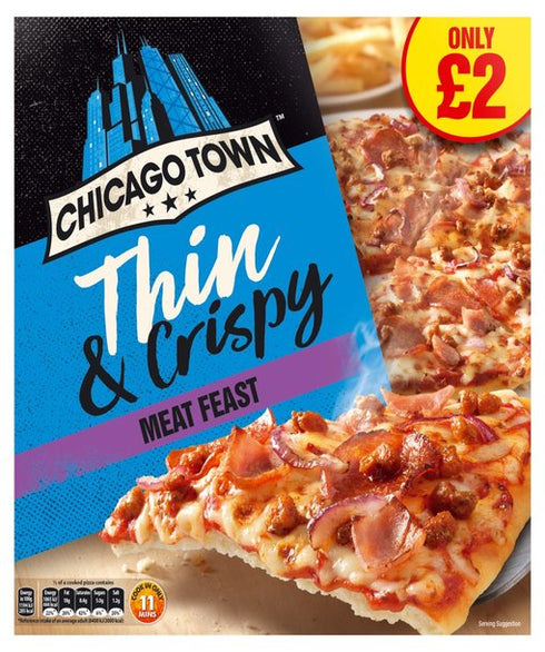 Chicago Town The Thin One Meat Feast Pizza 325g