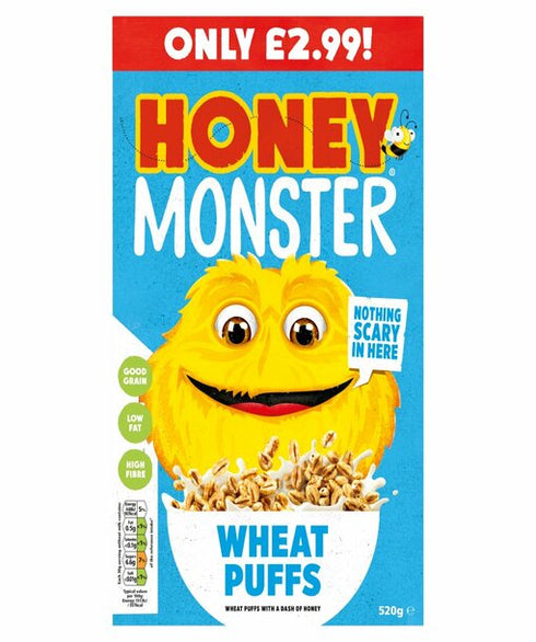 Honey Monster Wheat Puffs 520g