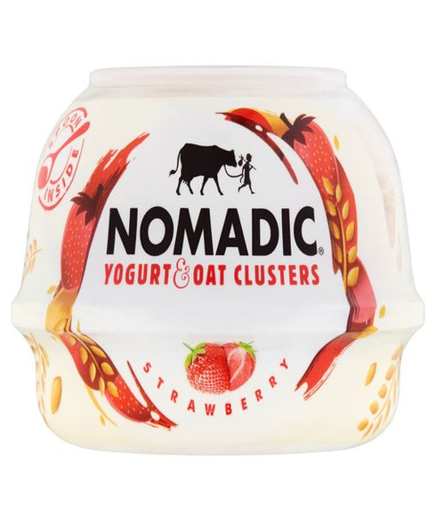 Nomadic Food, Beverages & Tobacco > Food Items >Food, Beverages & Tobacco > Food Items > Dairy Products > Yogurt & Oat Clusters Strawberry 169g