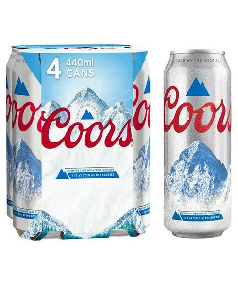 Coors Light Beer Cans o.o.d 4 x 400ML