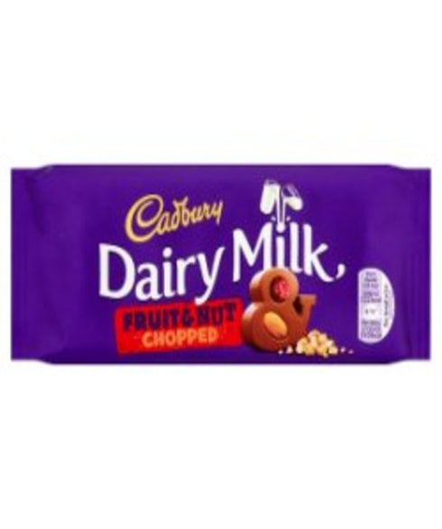 Cadbury Dairy Milk Fruit and Nut Chopped Chocolate Bar 95g