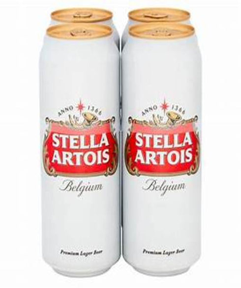 Stella Artois Lager Food, Beverages & Tobacco > Beverages > Alcoholic Beverages > Beer Cans 4 x 568ml(pint)