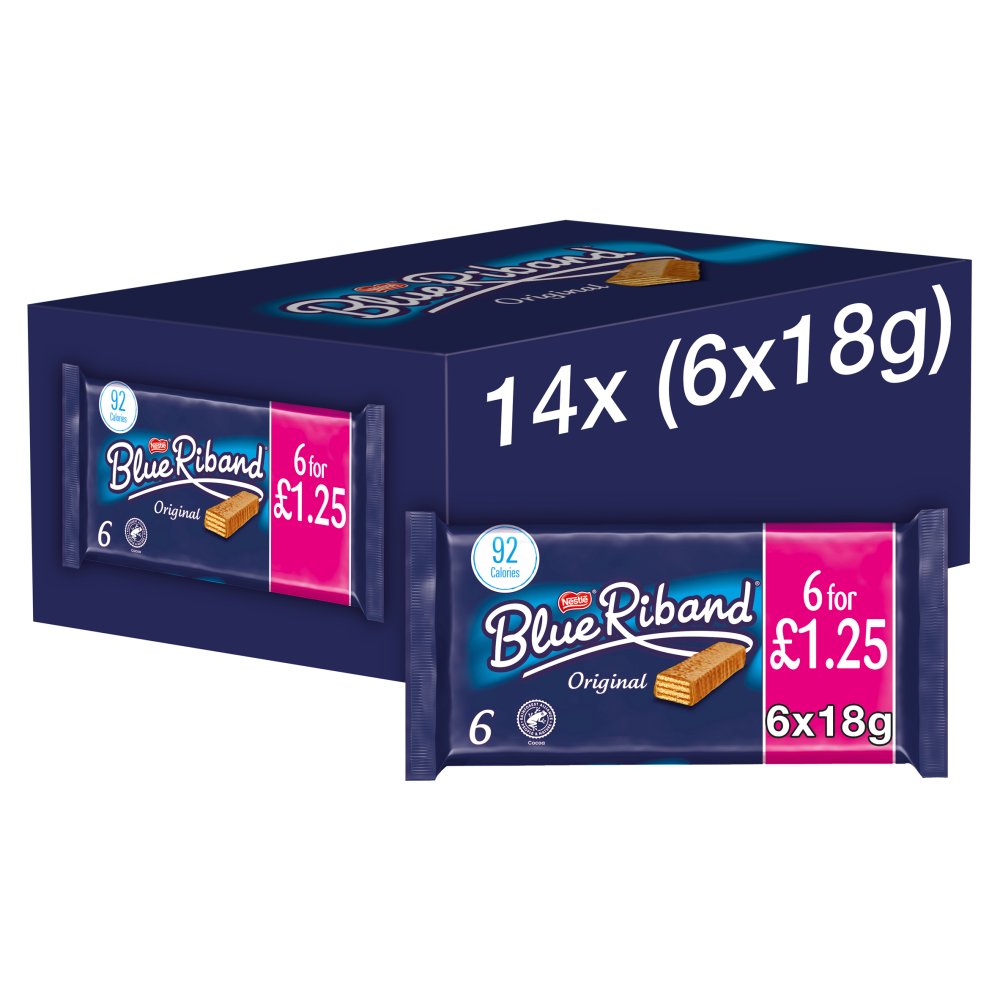 Blue Riband Milk Chocolate Wafer Biscuit Bar Multipack 6 Pack – Kasa ...