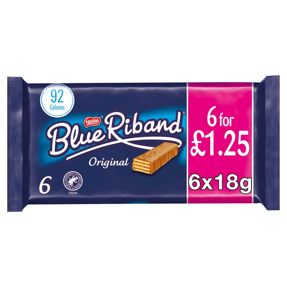 Blue Riband Milk Chocolate Wafer Biscuit Bar Multipack 6 Pack – Kasa ...