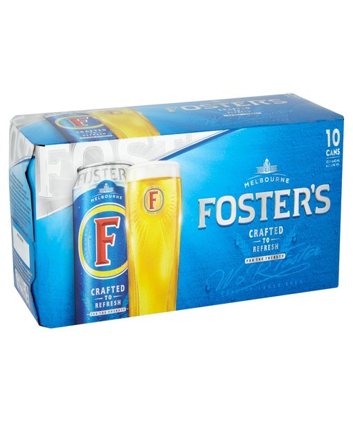 Calories In Foster's Lager Beer 10 X 440ml Cans, Nutrition Information