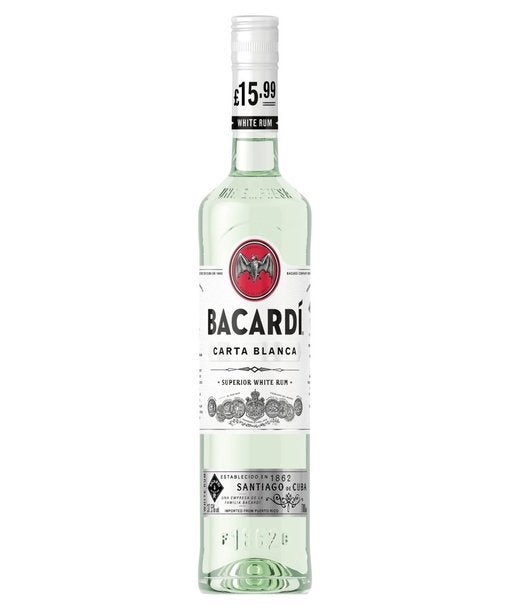 Bacardi Carta Blanca White Rum 70cl – Kasa Beeston